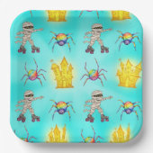 Mummies auf Roller-Skaten von Natasha Us Pappteller (Vorderseite)