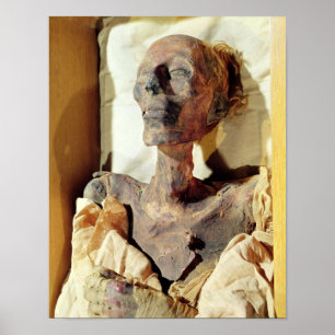 Mummified Körper von Ramesses II fand in einem Poster