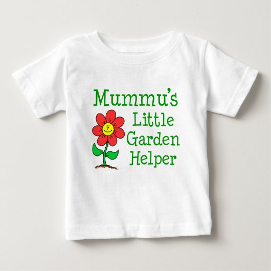 Mummus kleiner Gartenhelfer Baby T-shirt (Vorderseite)