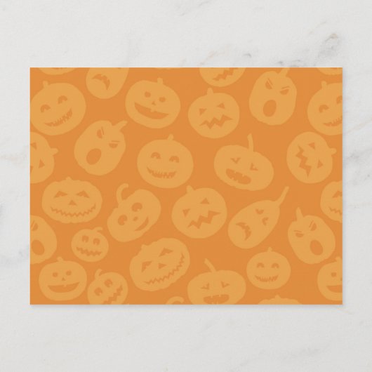 Mummy and Jack o' Lantern Party Halloween Card Postkarte (Rückseite)