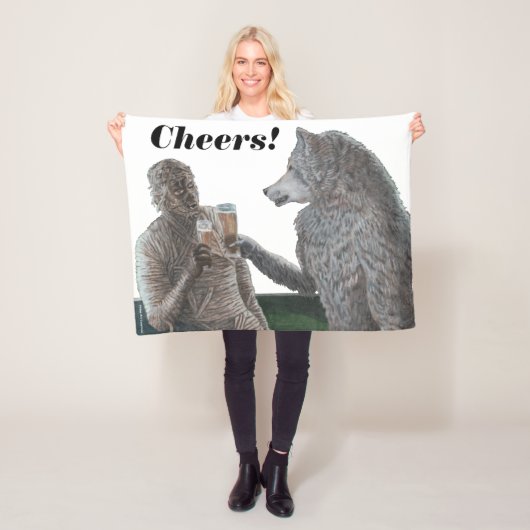 Mummy and Werewolf Drinks Fantasy Art Blanket Fleecedecke (Beispiel)
