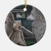 Mummy and Werewolf Drinks Fantasy Art Ornament (Vorne)