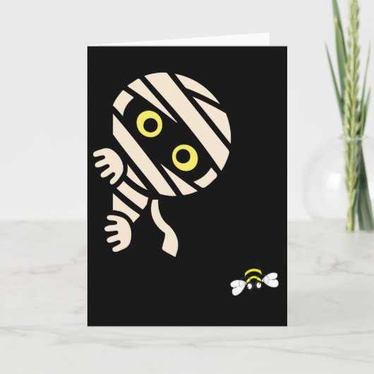 Mummy Bee Halloween Card Karte (Vorderseite)