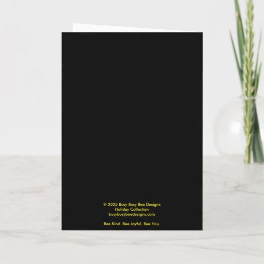 Mummy Bee “Happy Halloween” Card (Inside Message) Karte (Rückseite)