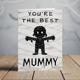 Mummy Best Mama je Halloween Geburtstag Karte