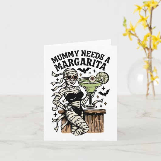 Mummy braucht eine Margarita Summer Girly Summerwe Karte (Gelbe Blume)