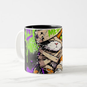 Mummy Calico Katze Halloween Zweifarbige Tasse