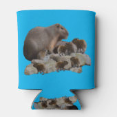 Mummy Capybara mit Babys, kann kühlen Dosenkühler (Rückseite)