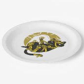 Mummy Cat Halloween Pappteller (Schrägansicht)