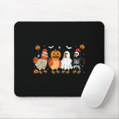 Mummy Chicken Skeleton Ghost Pumpkin Halloween Chi Mousepad (Mit Mouse)