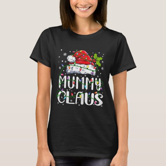 Mummy Claus Weihnachts-Weihnachtsmannmütze passt F T-Shirt (Vorderseite)