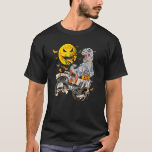 Mummy Dinosaurier und Monster Truck Halloween Pump T-Shirt
