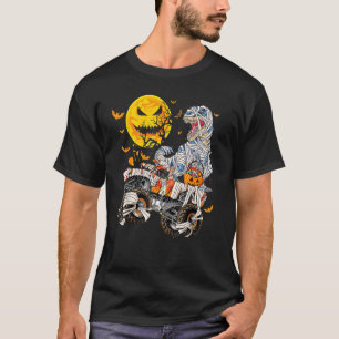 Mummy Dinosaurier und Monster Truck Halloween Pump T-Shirt