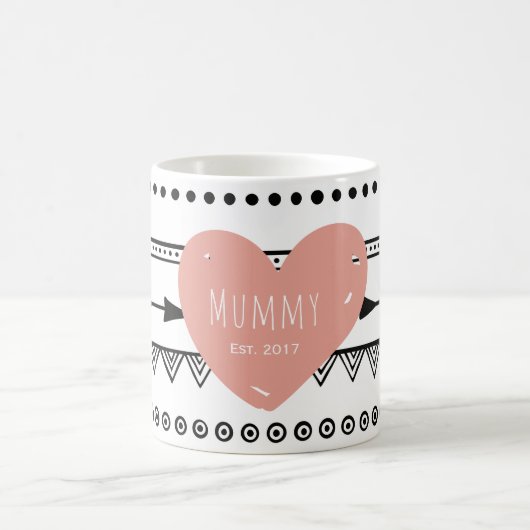 'Mummy Est.2017' Custom White Tasse (Mittel)