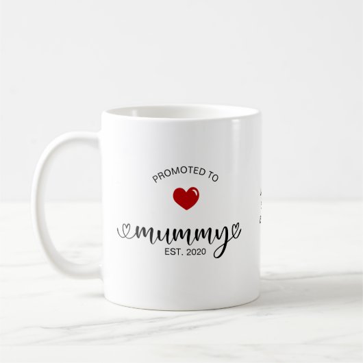 Mummy Established Zur Mom Befördert Kaffeetasse (Links)
