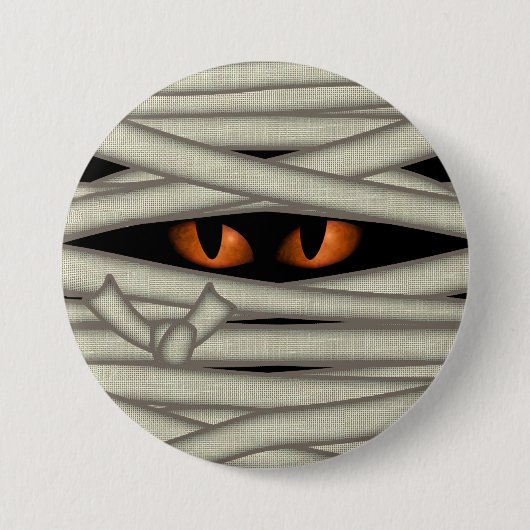 Mummy Eyes Orange ID685 Button (Vorderseite)
