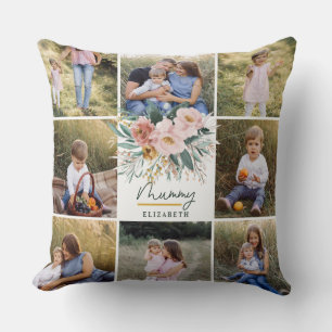 Mummy Geschenk 8 Foto Rosa mädchenhaft schöne Blum Kissen