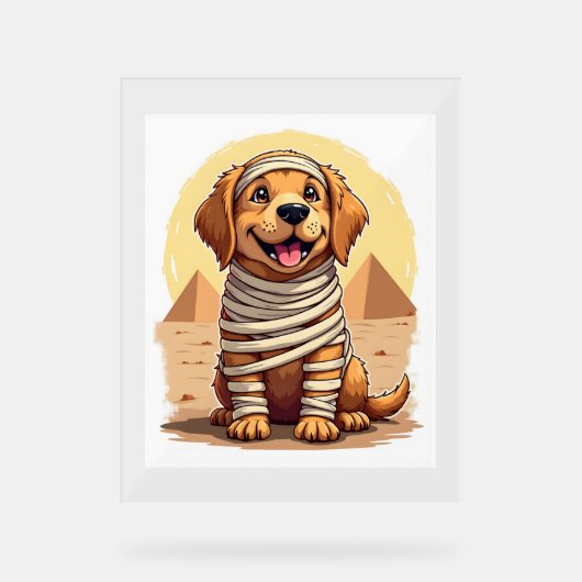Mummy Golden Retriever Acrylschild (Vorderseite)