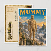 Mummy, Gothic Fantasy Monster Postkarte (Vorne/Hinten)