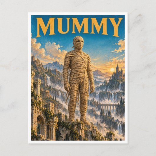 Mummy, Gothic Fantasy Monster Postkarte (Vorderseite)