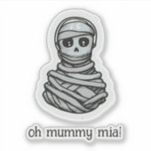 Mummy Halloween Aufkleber (Vorderseite)