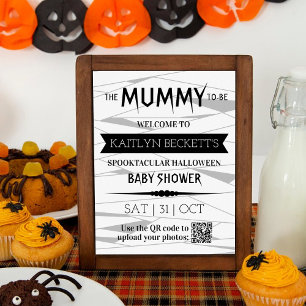 Mummy Halloween Baby Dusche Begrüßung Poster