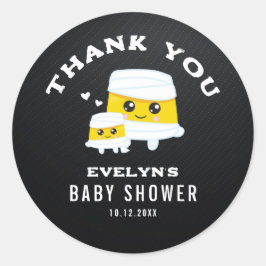 Mummy Halloween Baby Dusche Runder Aufkleber