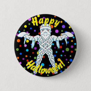 Mummy Halloween Button