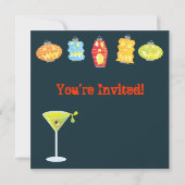 Mummy Halloween Cocktail Party Einladungen (Rückseite)