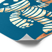 Mummy Halloween I Need Coffee Funny Sarcastic Caff Poster (Ecke)