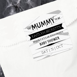 Mummy | Halloween-Kinderdusche Quadratischer Aufkleber