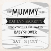 Mummy | Halloween-Kinderdusche Rechteckiger Pappuntersetzer (Vorderseite)