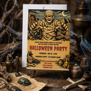 Mummy-Halloween-Party-Einladung Einladung