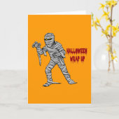 Mummy Halloween Wrap Up Karte (Gelbe Blume)
