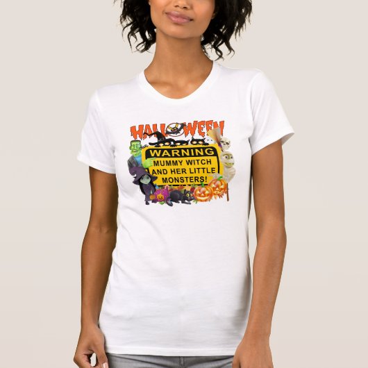 Mummy Hexe Halloween T-Shirt (Vorderseite)