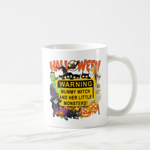 Mummy Hexe und ihre kleinen Monster, Halloween Kaffeetasse
