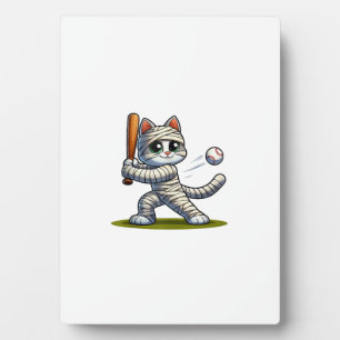 Mummy Katze Baseball Kürbis Halloween. Tank Top Fotoplatte