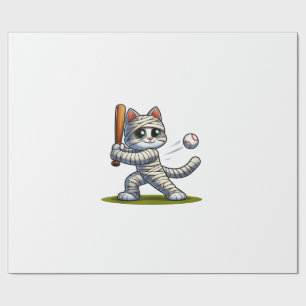 Mummy Katze Baseball Kürbis Halloween. Tank Top Geschenkpapier