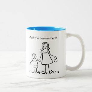 Mummy & Me - Mother & Little Boy Custom Tasse