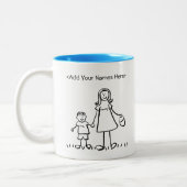 Mummy & Me - Mother & Little Boy Custom Tasse (Links)