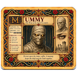 Mummy, mittelalterliche Bestiarien-Kunst Mousepad