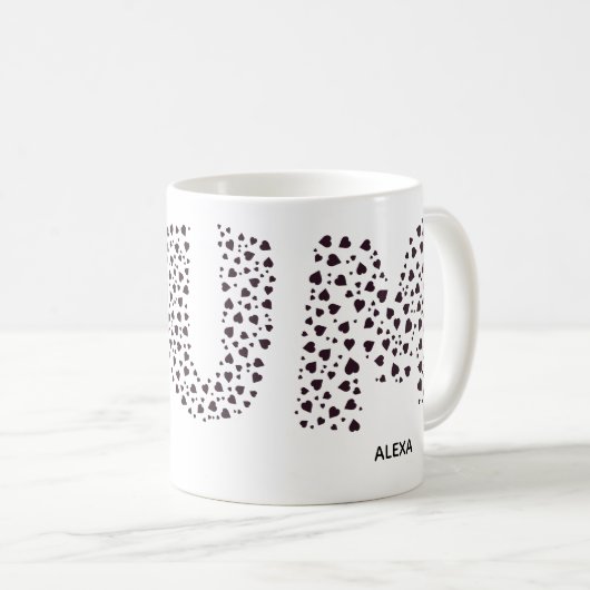 Mummy Modern Kids name Mum Kaffeetasse (VorderseiteRechts)