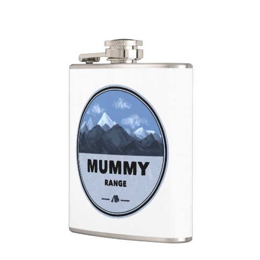 Mummy Mountain Range Colorado Camping Flachmann (Links)