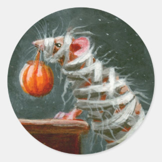 Mummy Mouse Halloween Stickers