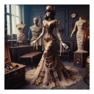 Mummy Queen Steampunk Viktorianisch Gothic Fotodruck