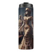 Mummy Queen Steampunk Vintag Viktorianisch Thermosbecher (Vorderseite)
