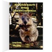Mummy Quokka Watercolour, Birthday Card (Innen (Rechts))
