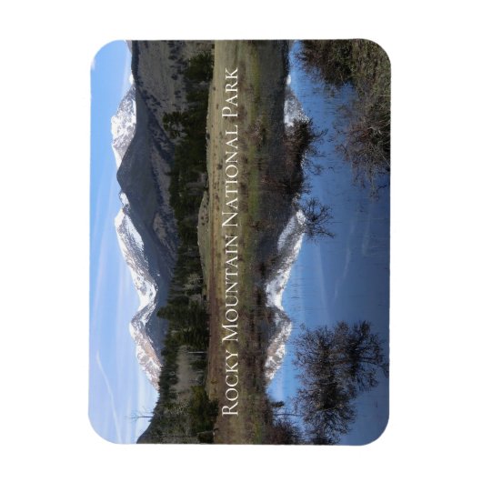 Mummy Range Reflection Rocky Mountain Nationalpark Magnet (Vertikal)