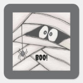 Mummy sagt quadratischer aufkleber (Vorderseite)