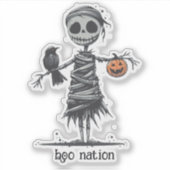 Mummy Scarecrow Aufkleber (Vorderseite)